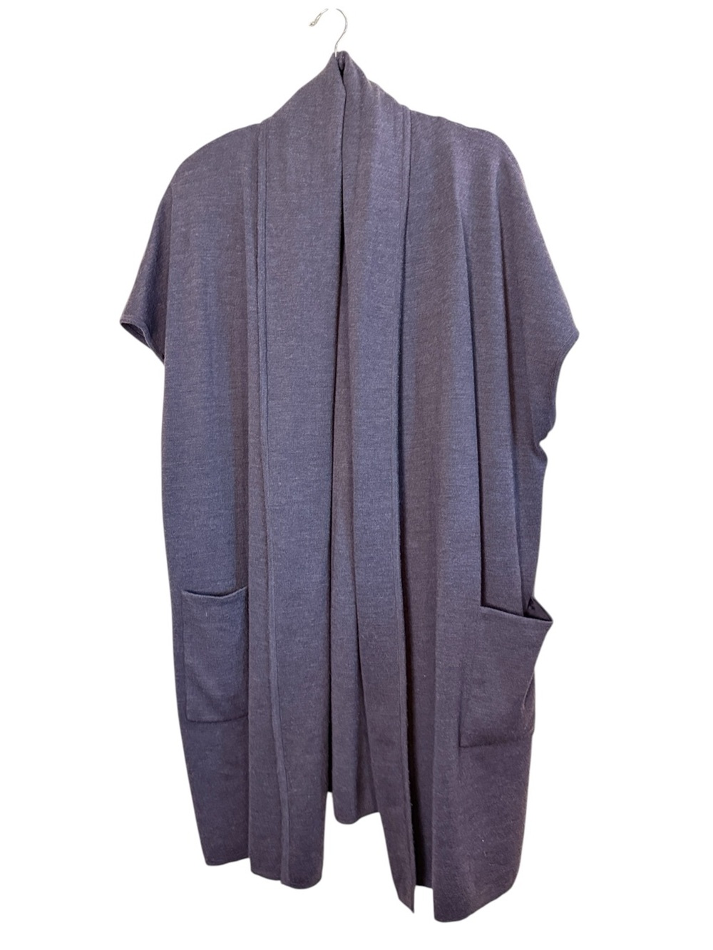 ST. John Women's Open Front Draped Longline Lagenlook Minimalist Cardigan Vest